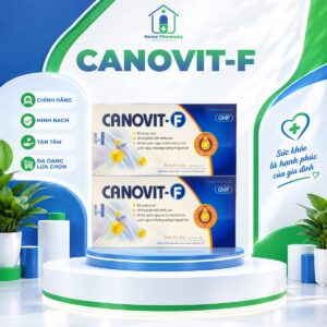 Canovit-F – Canxi & Vitamin D3 dạng ống uống cho bé (Hộp 4 vỉ × 5 ống)