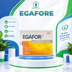 Egafore – Cao kế sữa, Glutathione, L-Arginine tăng cường chức năng gan (Hộp 12 vỉ × 5 viên)