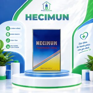 Hecimum Thymomodulin 120mg + Kẽm tăng sức đề kháng (Hộp 3 vỉ × 10 viên)
