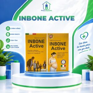 Inbone Active – Canxi, Magie, Kẽm, Vitamin K2 & D3 nhập khẩu Ý (Hộp 60 viên)