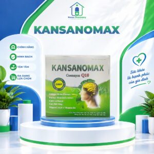Kansanomax Coenzym Q10 – Ginkgo biloba hỗ trợ tuần hoàn não (Hộp 10 vỉ × 10 viên)