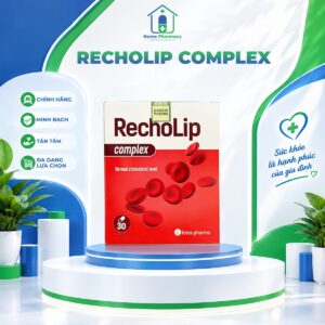 Recholip Complex – Hỗ trợ kiểm soát cholesterol, nhập khẩu EU (Hộp 30 viên)