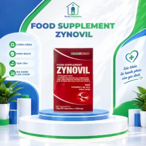 Zynovil – Sắt, Vitamin C, B6, B12, Acid folic nhập khẩu Ý (Hộp 30 viên)